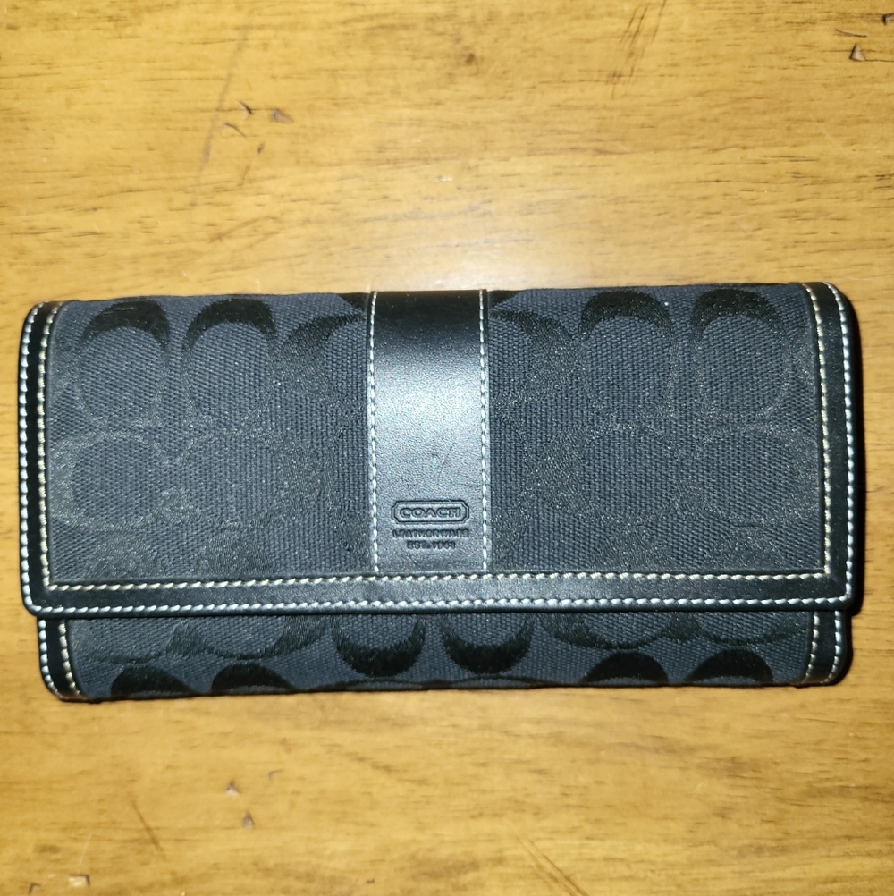 NWT Coach Signature Jacquard Vintage Envelope Wallet